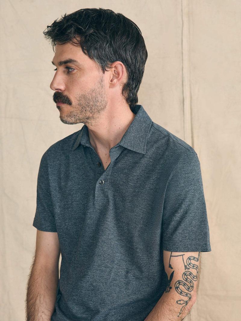 Movement™ Short-Sleeve Pique Polo Shirt (Tall) - Dusty Iron Heather Product Image