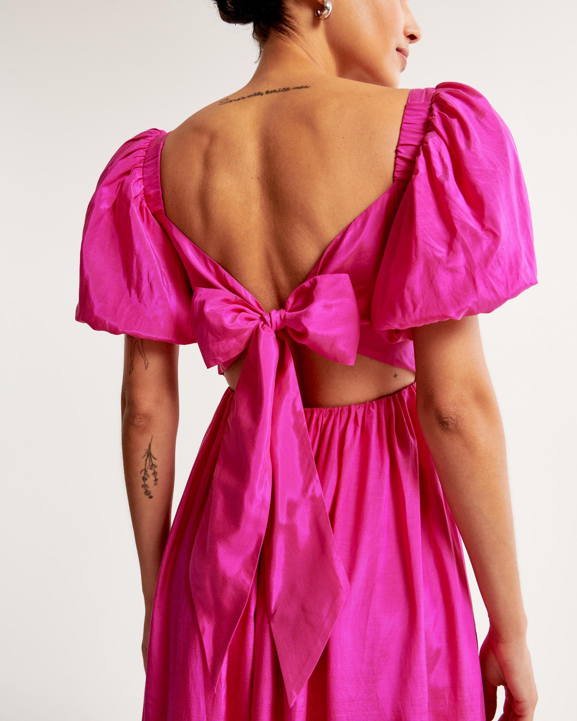 The A&F Emerson Drama Bow-Back Maxi Dress Product Image