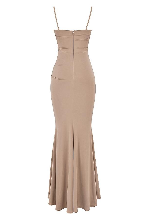 Milena Almond Jersey Corset Maxi Dress Product Image