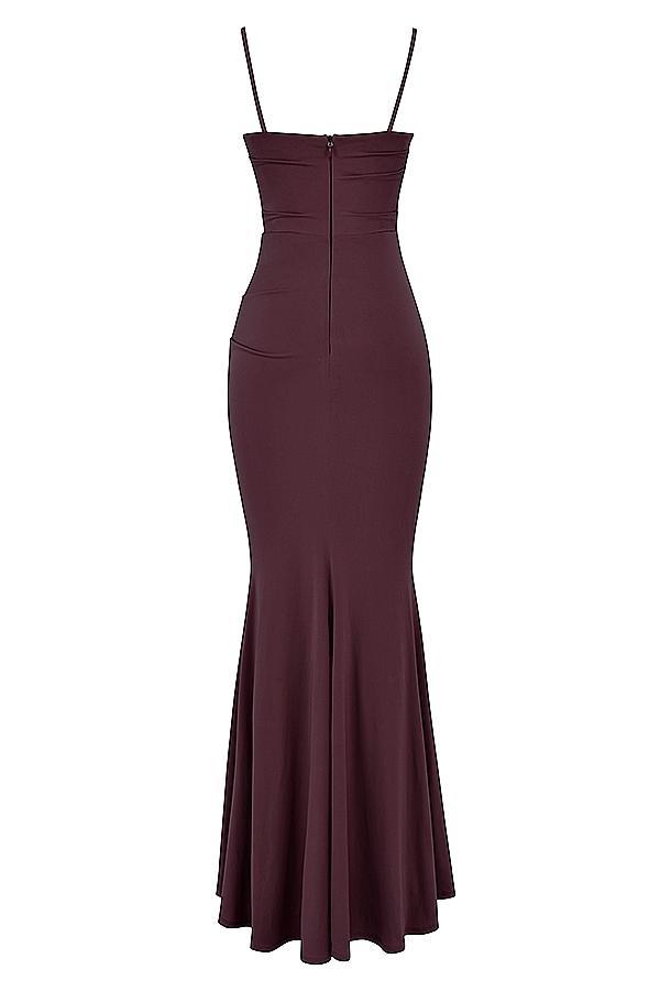 Milena  dark cherry corset maxi dress - sale Product Image