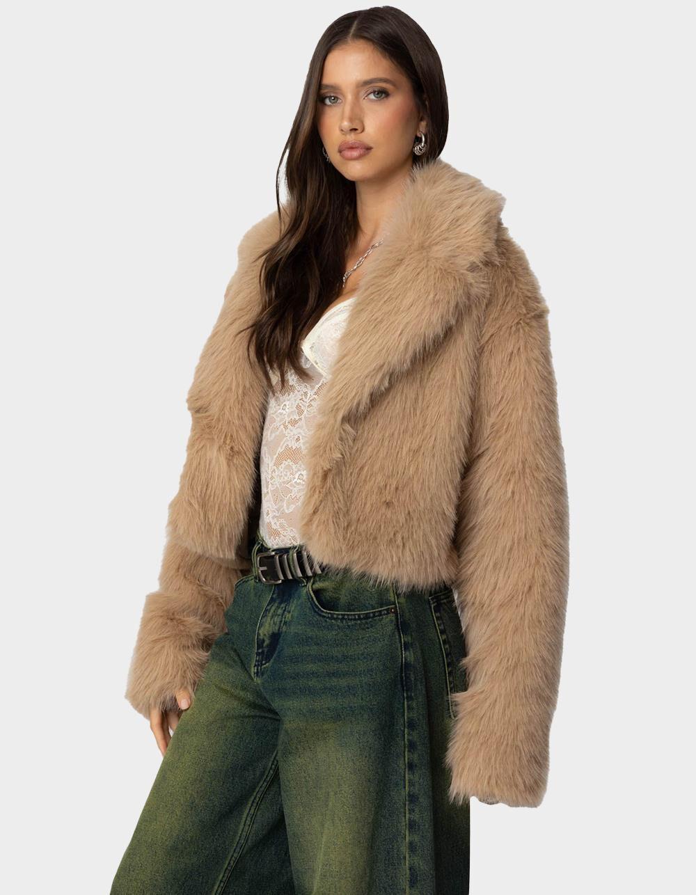 EDIKTED Sierra Oversized Faux Fur Jacket Product Image
