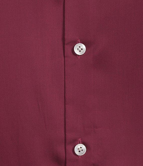 Murano Slim Fit Solid Sateen Long Sleeve Woven Shirt Product Image
