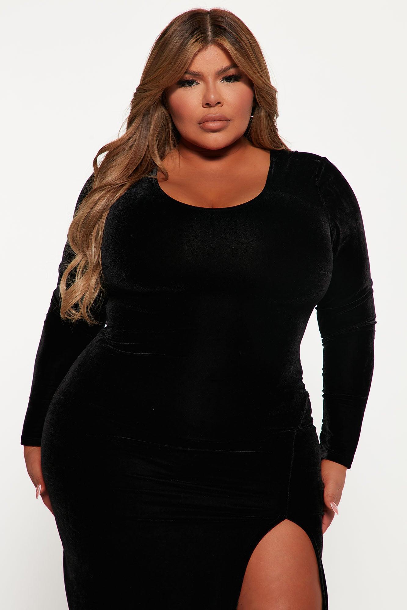 Valerie Velvet Maxi Dress - Black Product Image