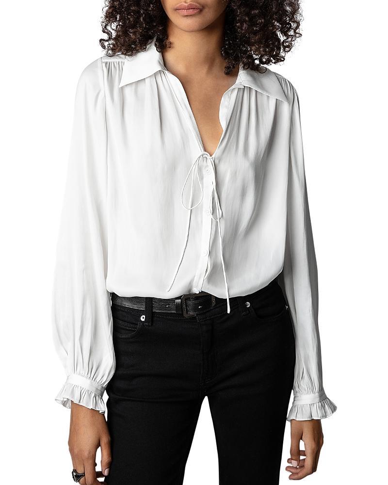 Zadig & Voltaire Tilan Tie Neck Blouse Product Image