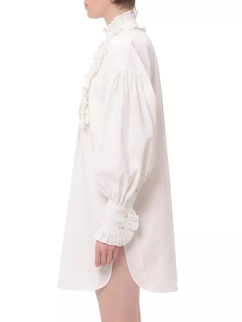Short Dress in Cotton and Linen Product Image