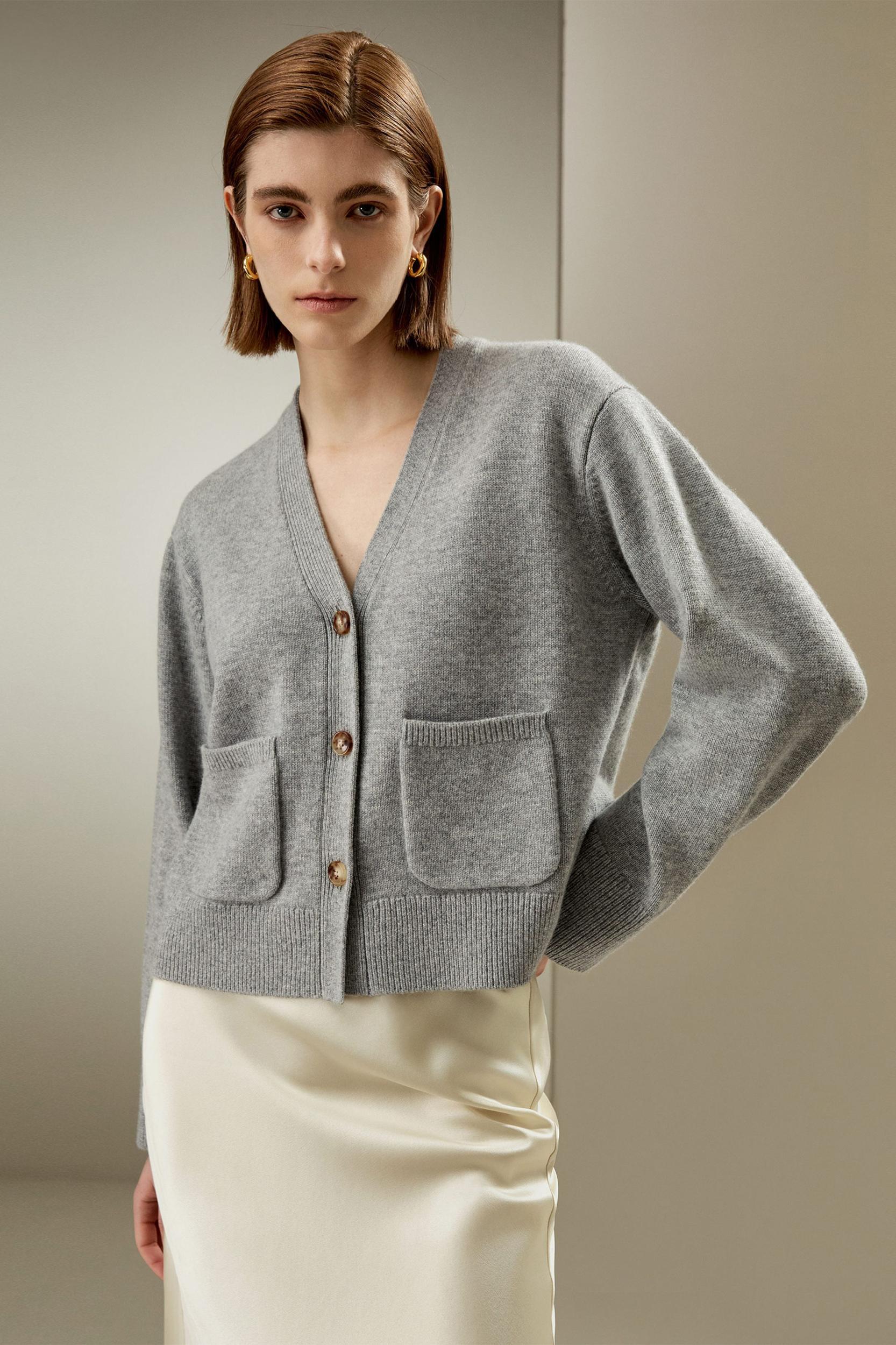 Cropped Wool-Cashmere Blend Cardigan Product Image