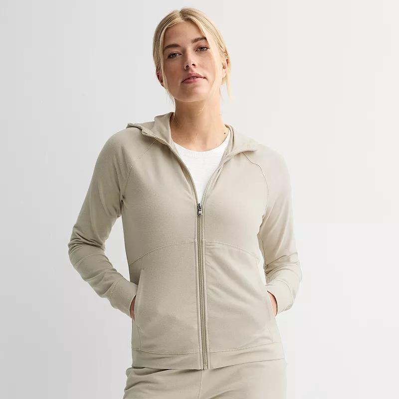 Petite Tek Gear® Essential Zip-Up Hooded Jacket, Women's, Size: Medium Petite, Ostego Bay Product Image