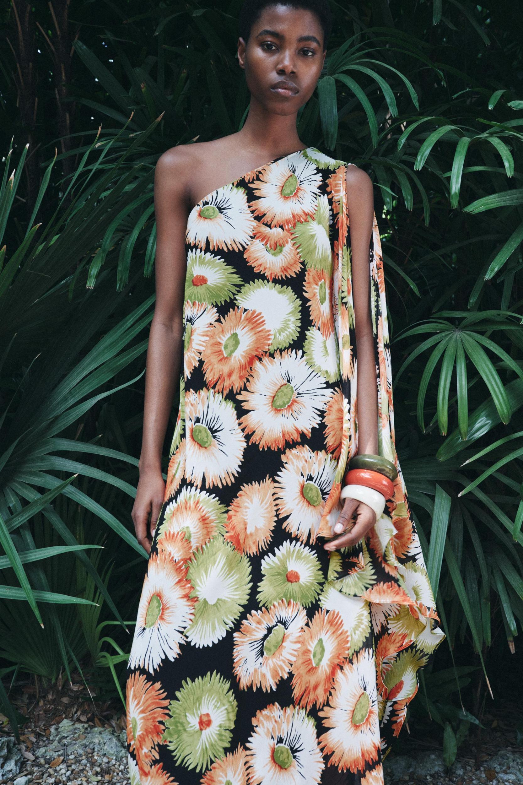 ZW COLLECTION ASYMMETRIC PRINT DRESS Product Image