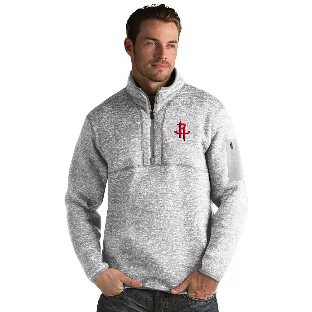 Mens Antigua Miami Heat Fortune Pullover Black Grey Product Image