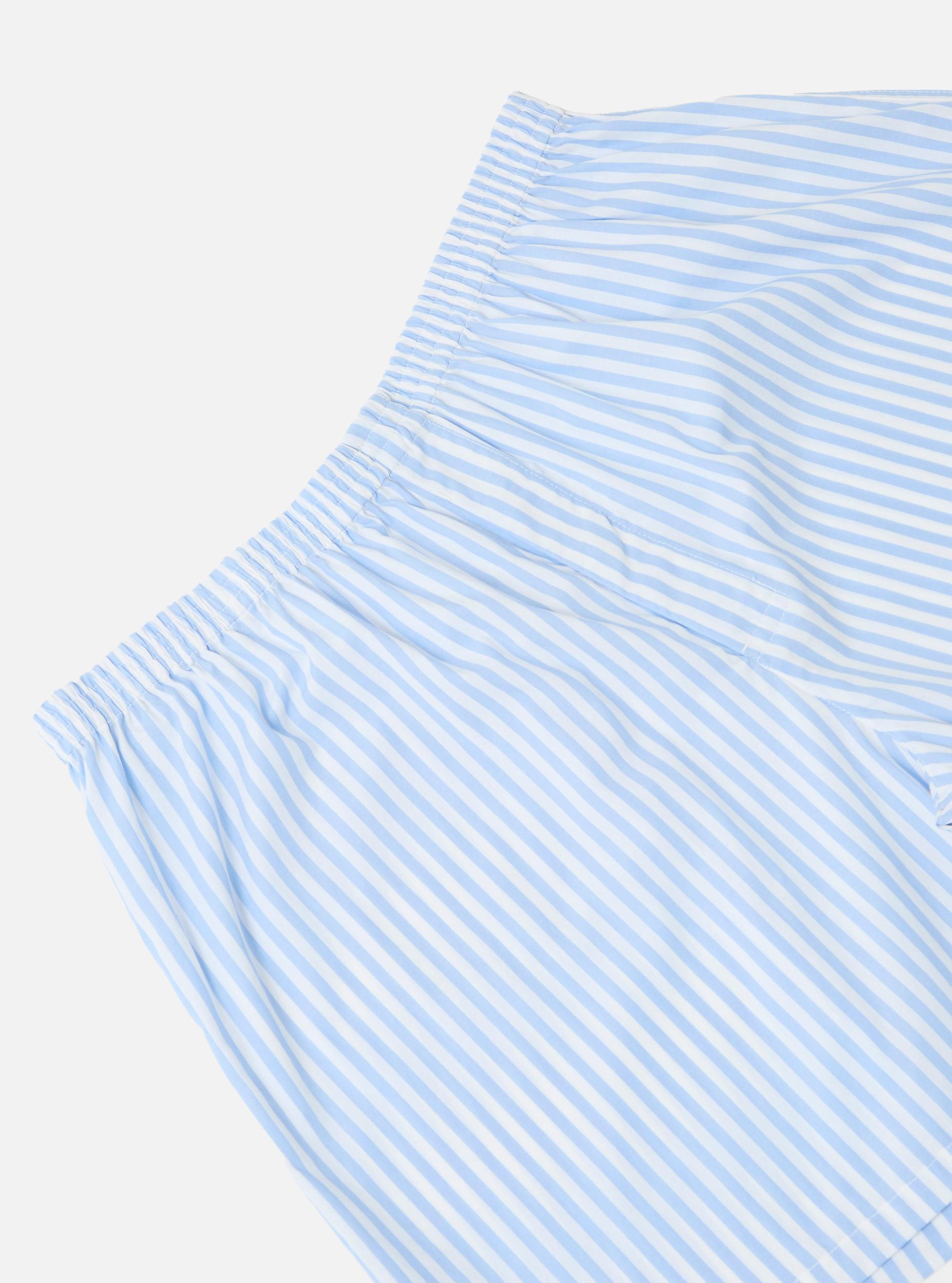 Universal Works Boxer Short in Blue Classic Stripe Product Image