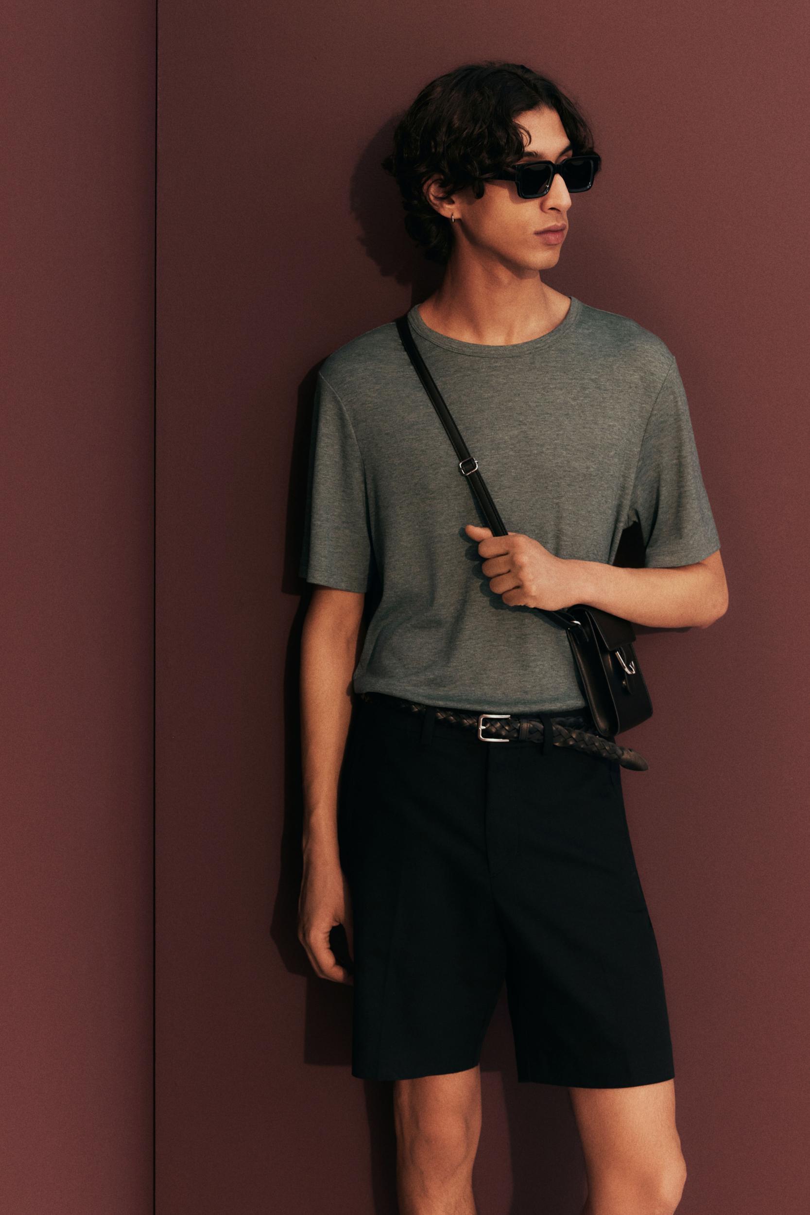 Regular-Fit Lyocell-Blend T-Shirt Product Image