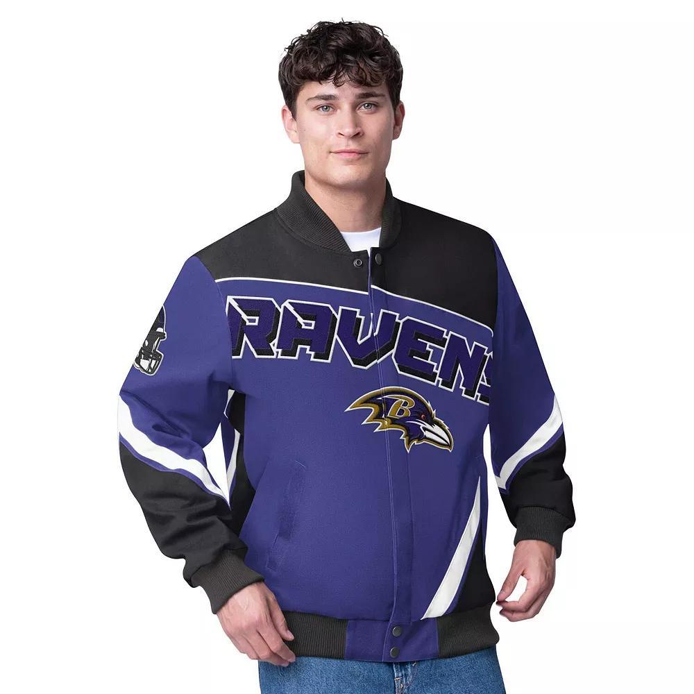Men's G-III Extreme  Purple Baltimore Ravens Maximum Racing Full-Zip Jacket, Size: Large Product Image