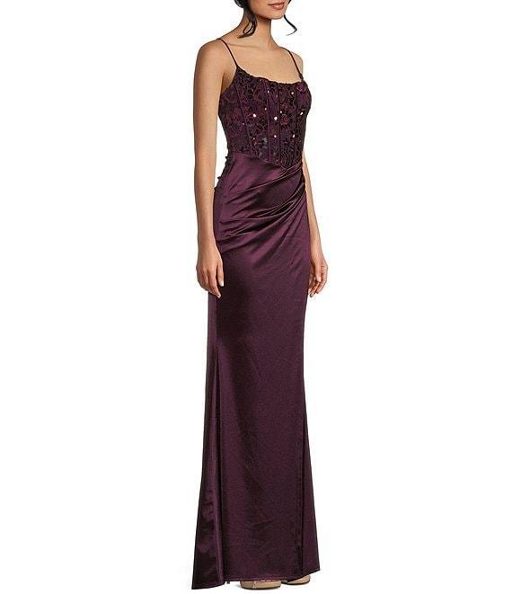 B. Darlin Sleeveless Corset Lace Up Back Dress Product Image