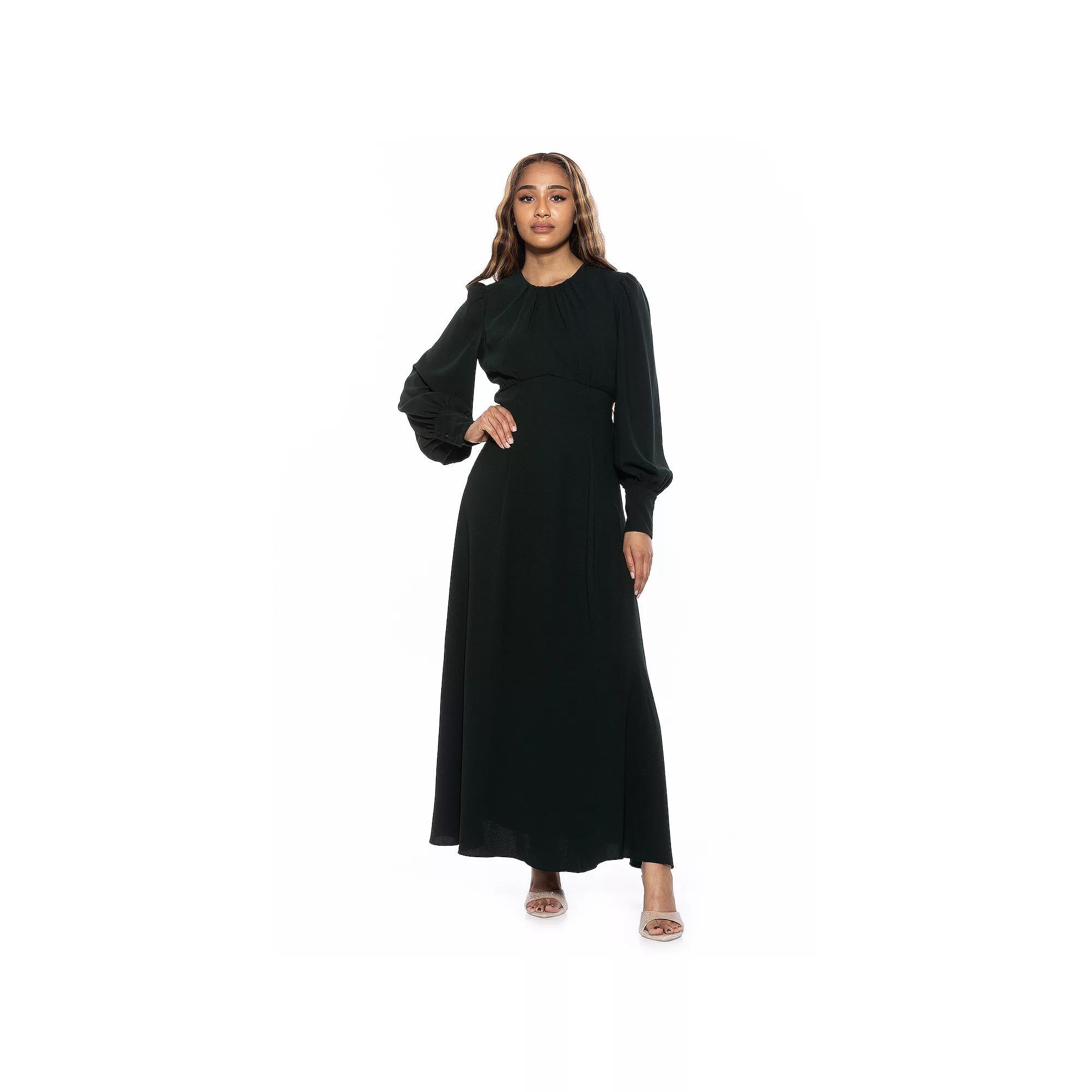 Women's ALEXIA ADMOR Yesenia Flowy Long Sleeve Maxi Dress, Size: 4, Beige Floral Product Image