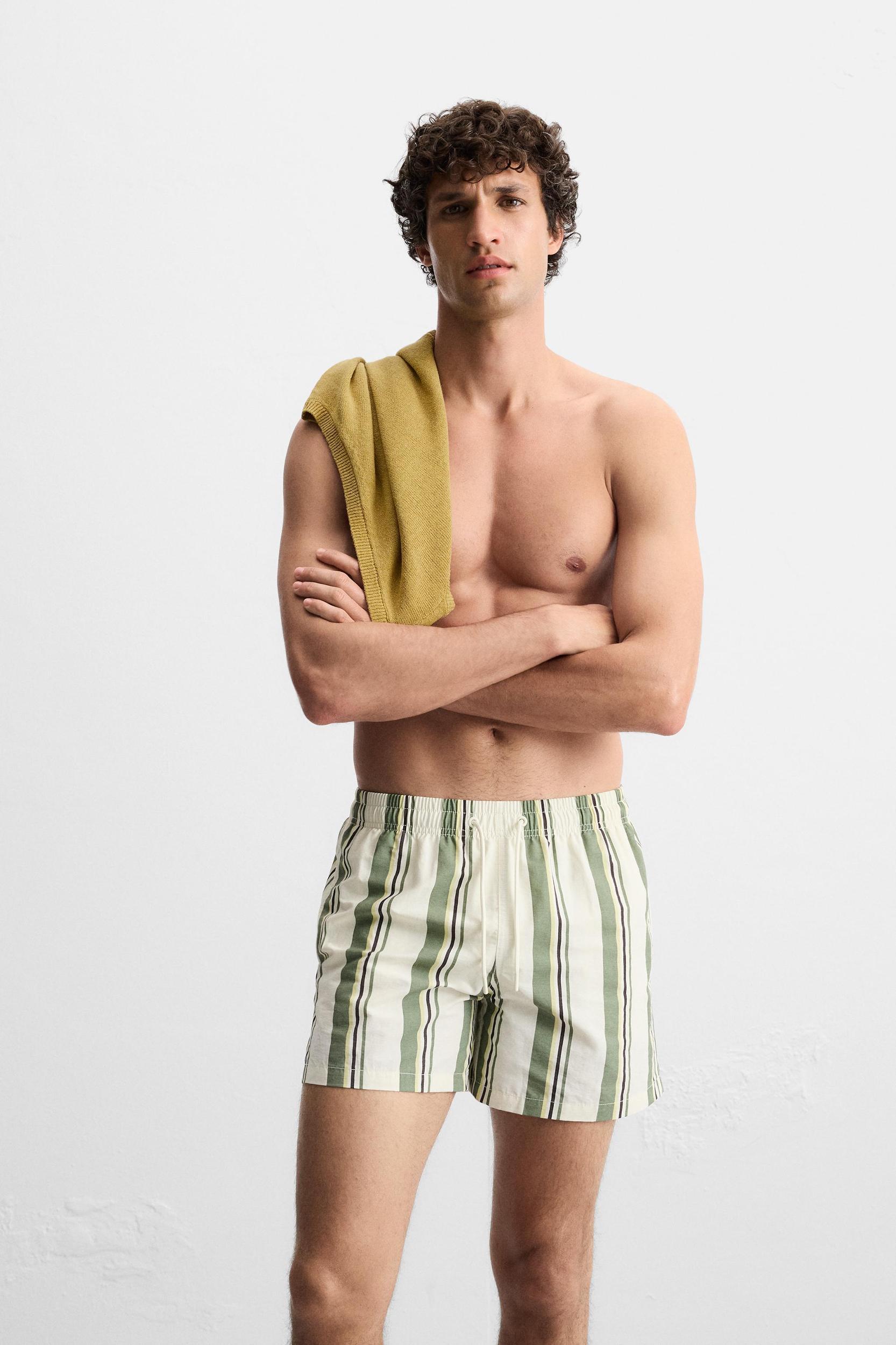 STRIPED MID-LENGTH SWIMSUIT Product Image