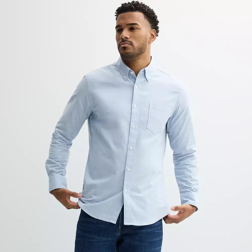Mens Tall Sonoma Goods For Life Perfect Length Slim Fit Button Down Shirt Product Image