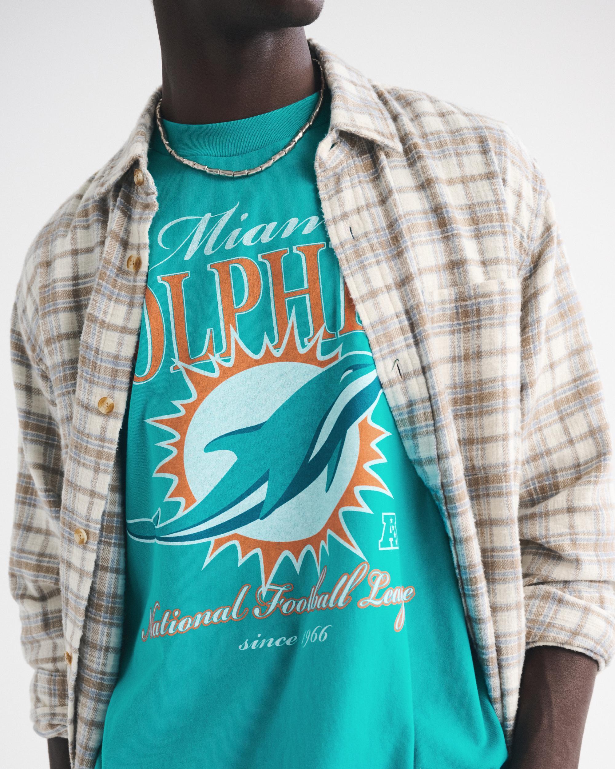 Miami Dolphins Vintage-Inspired Graphic Tee Product Image