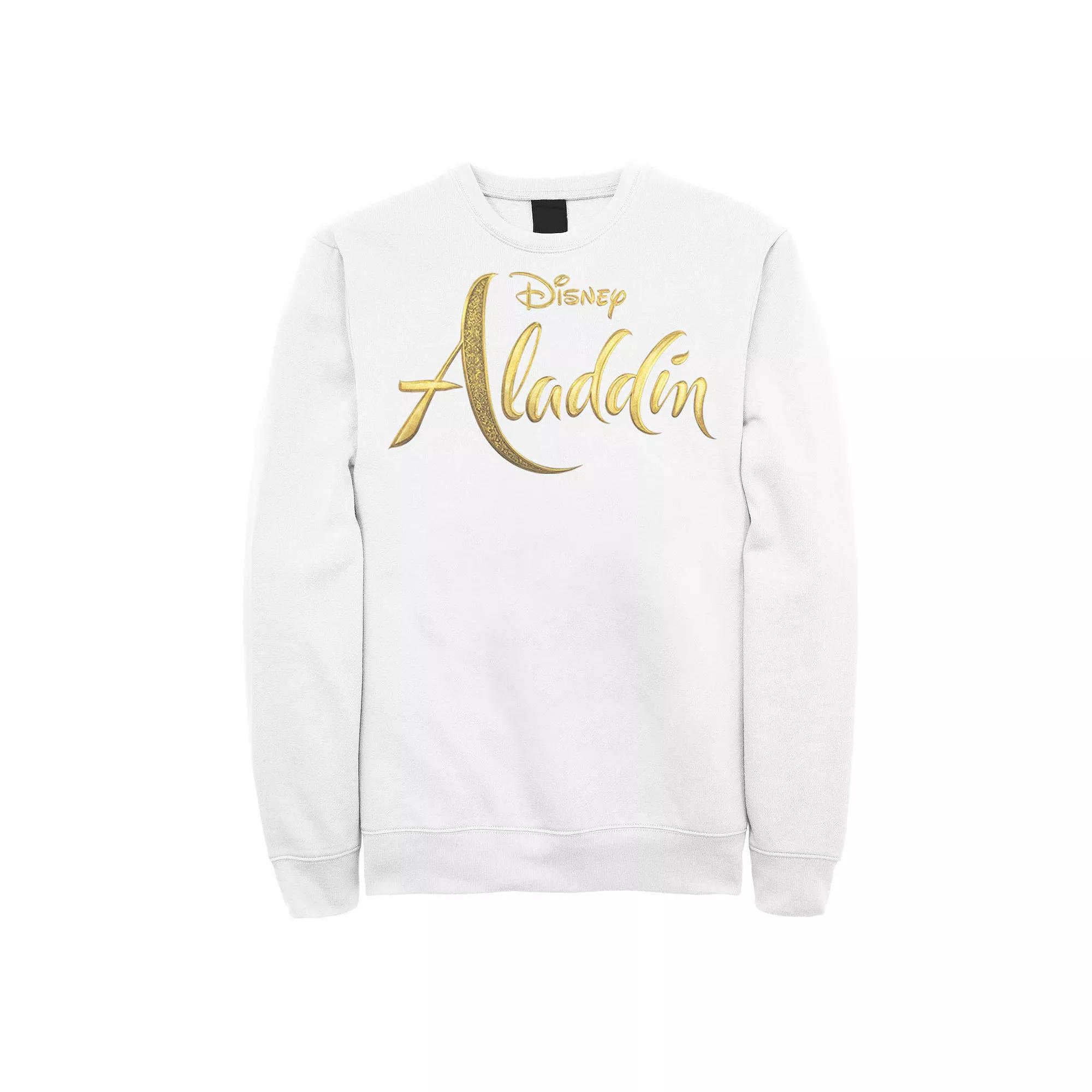 Disney's Aladdin Men's Logo Sweatshirt, Size: Medium, White Product Image