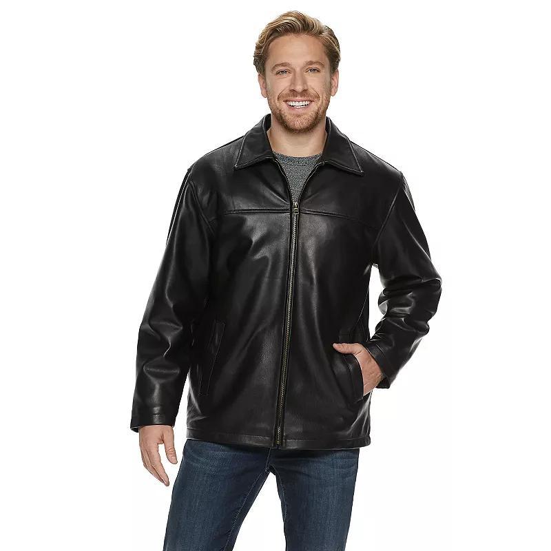 Men's Vintage Leather Lambskin Jacket, Size: Small, Black Product Image