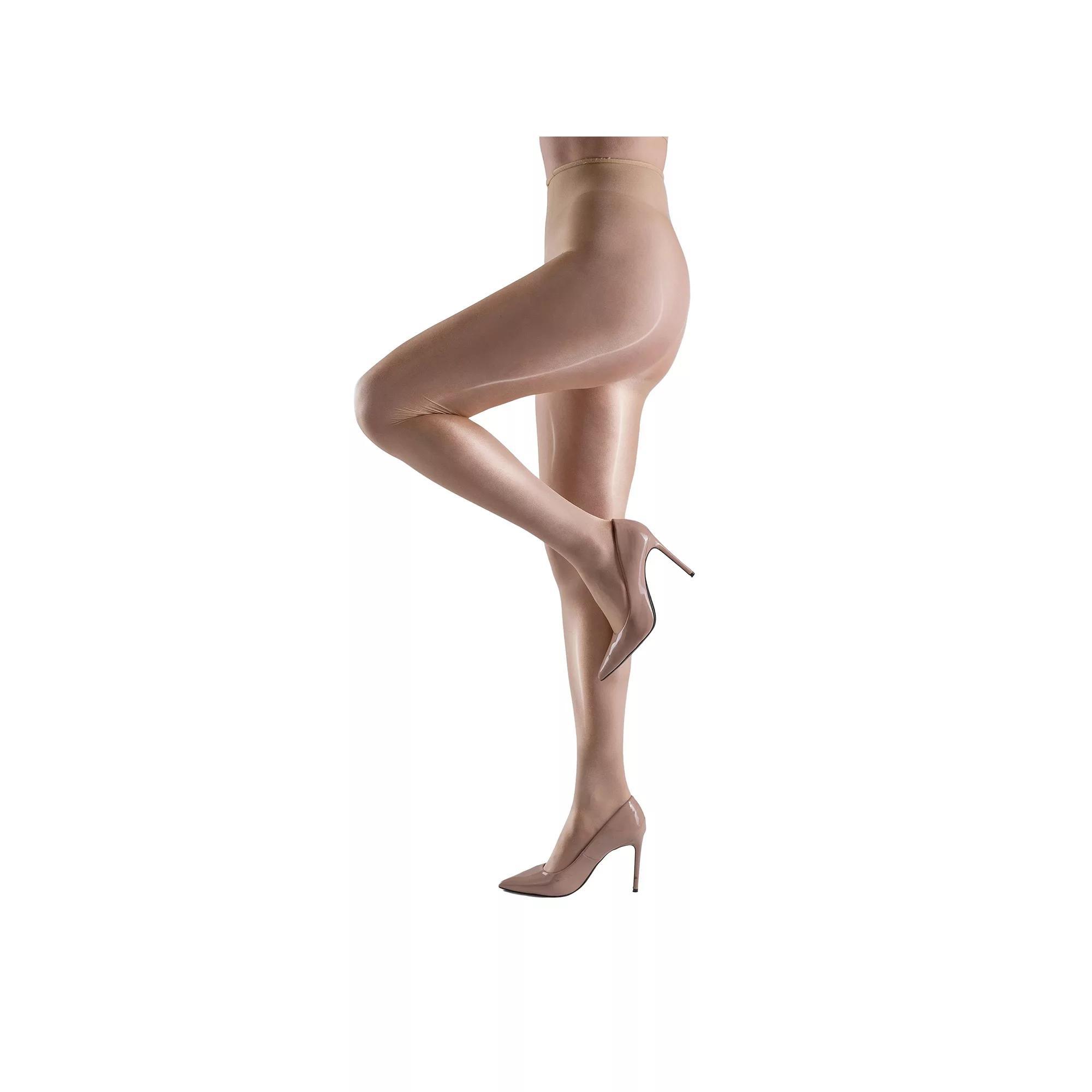 LECHERY® Lustrous Silky Shiny 40 Denier 1 Pair of Pantyhose, Women's, Size: Large-XL, Beige Product Image