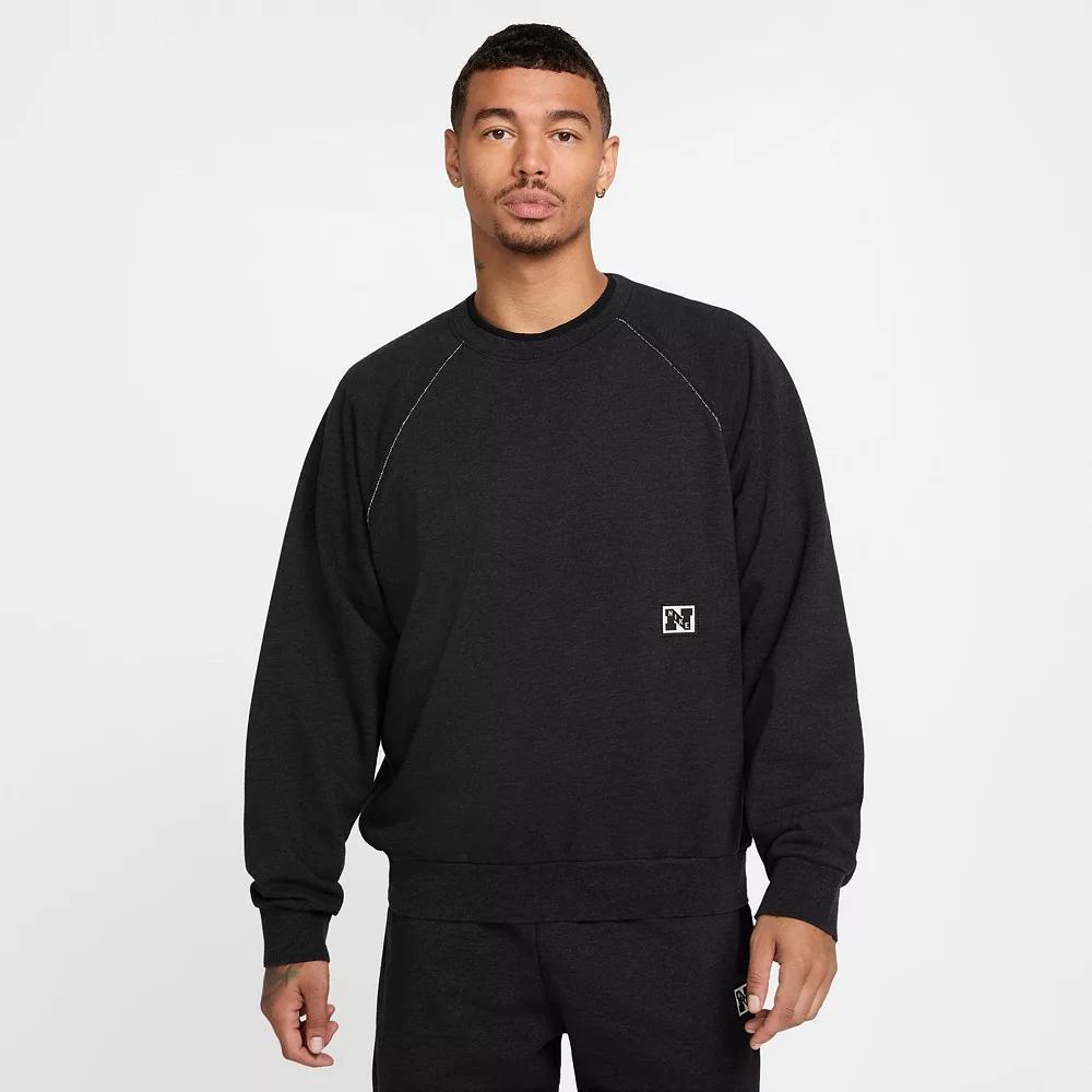 Men's Nike Gym Heritage Dri-Fit Fleece Fitness Top, Size: XXL, Black Product Image