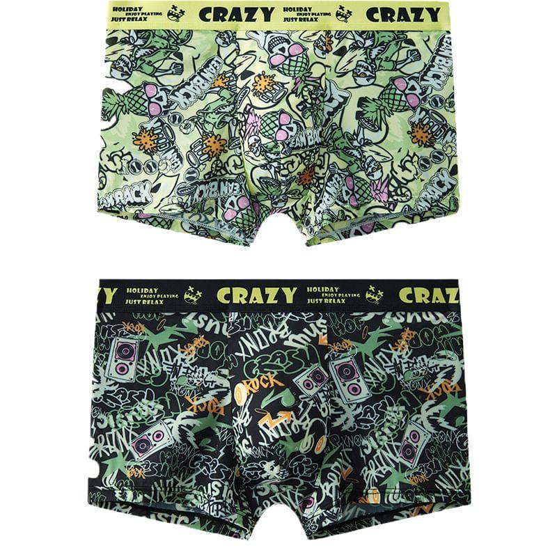 Set of 2: Cartoon Print Boxer Briefs Product Image