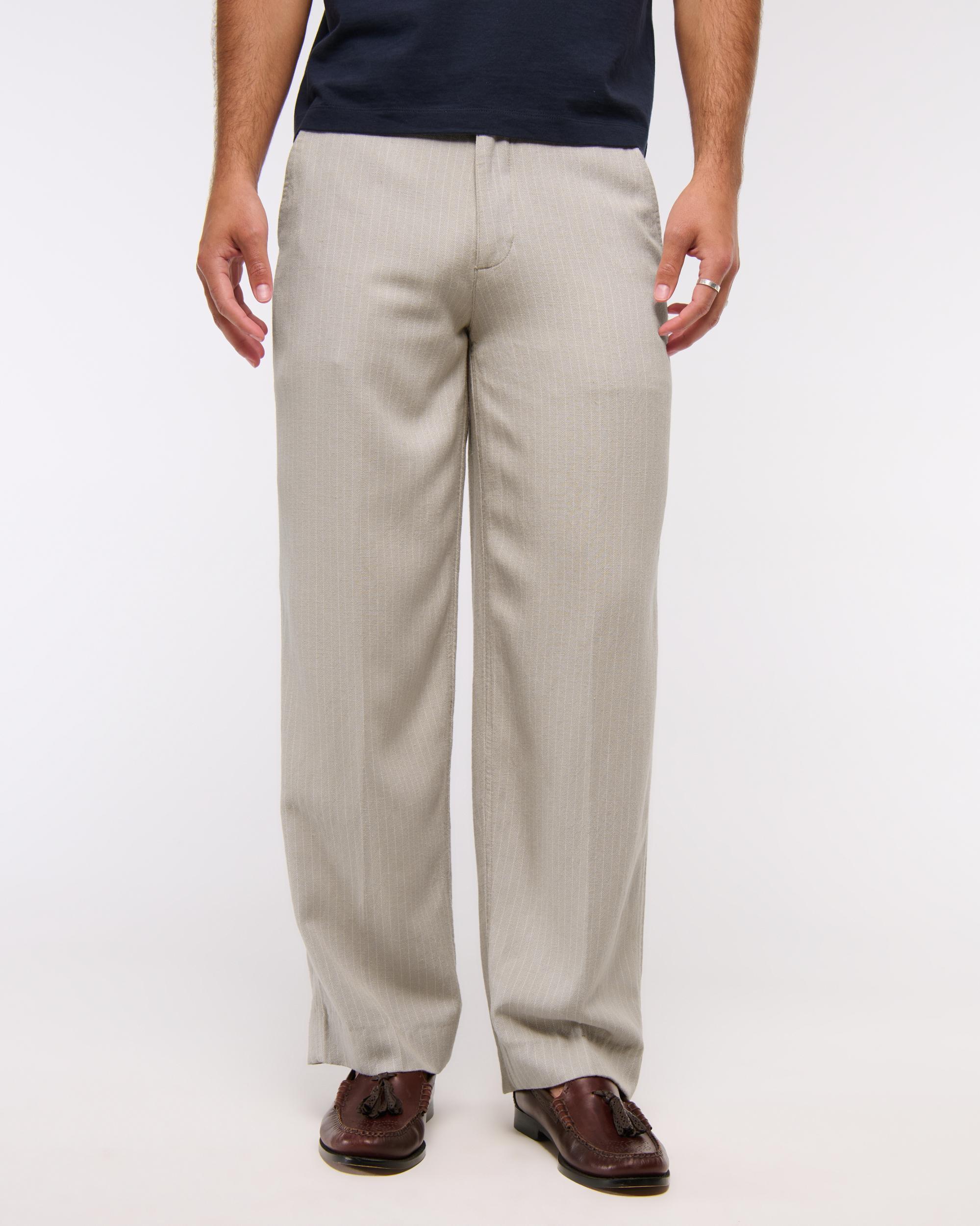 Baggy Tailored Linen-Blend Trouser Product Image