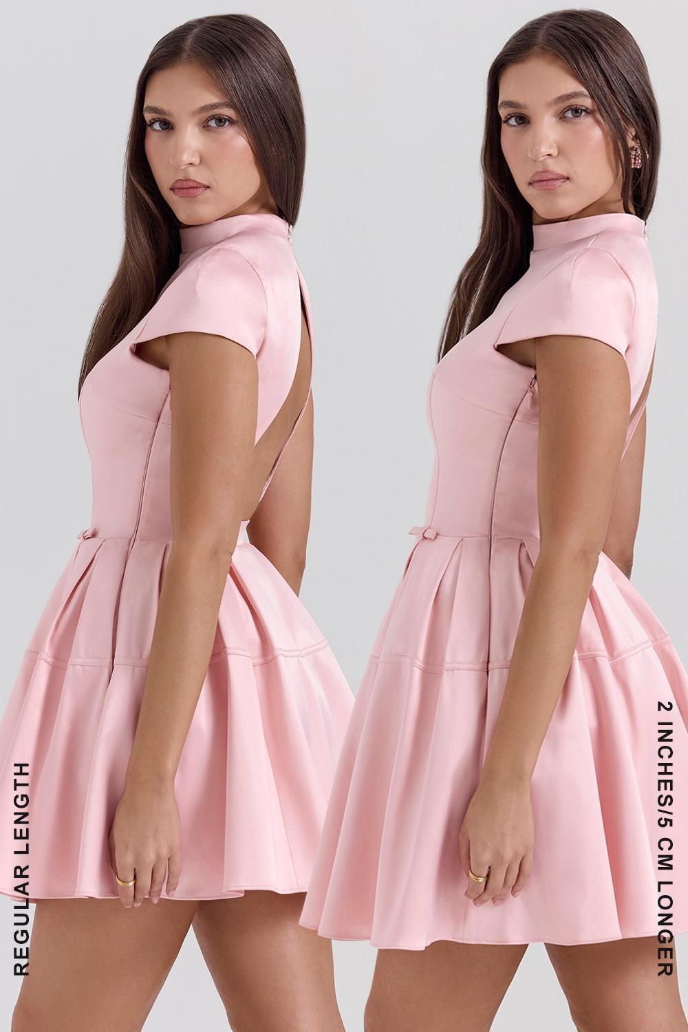 Saida Parisian Pink Backless Mini Dress Product Image
