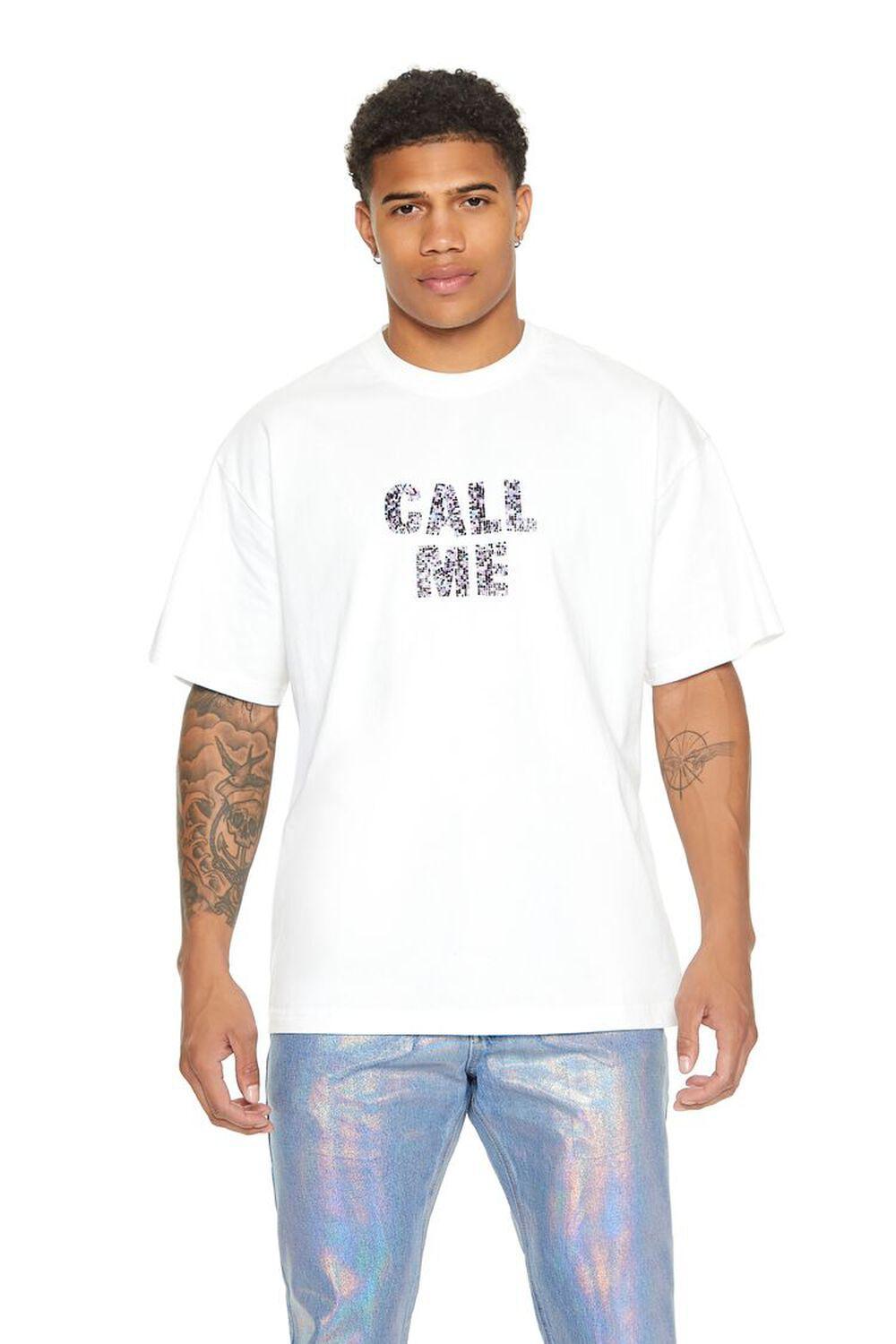 Beaded Call Me Graphic Tee | Forever 21 Product Image