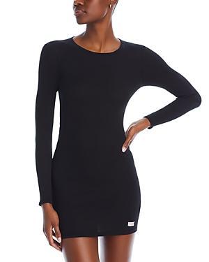 Alexander Wang Ribbed Knit Long Sleeve Tee Dress Product Image