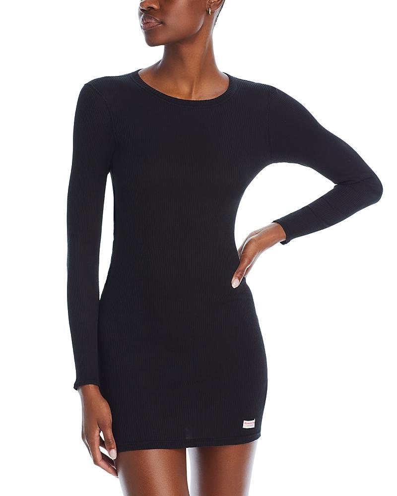 Alexander Wang Ribbed Knit Long Sleeve Tee Dress Product Image