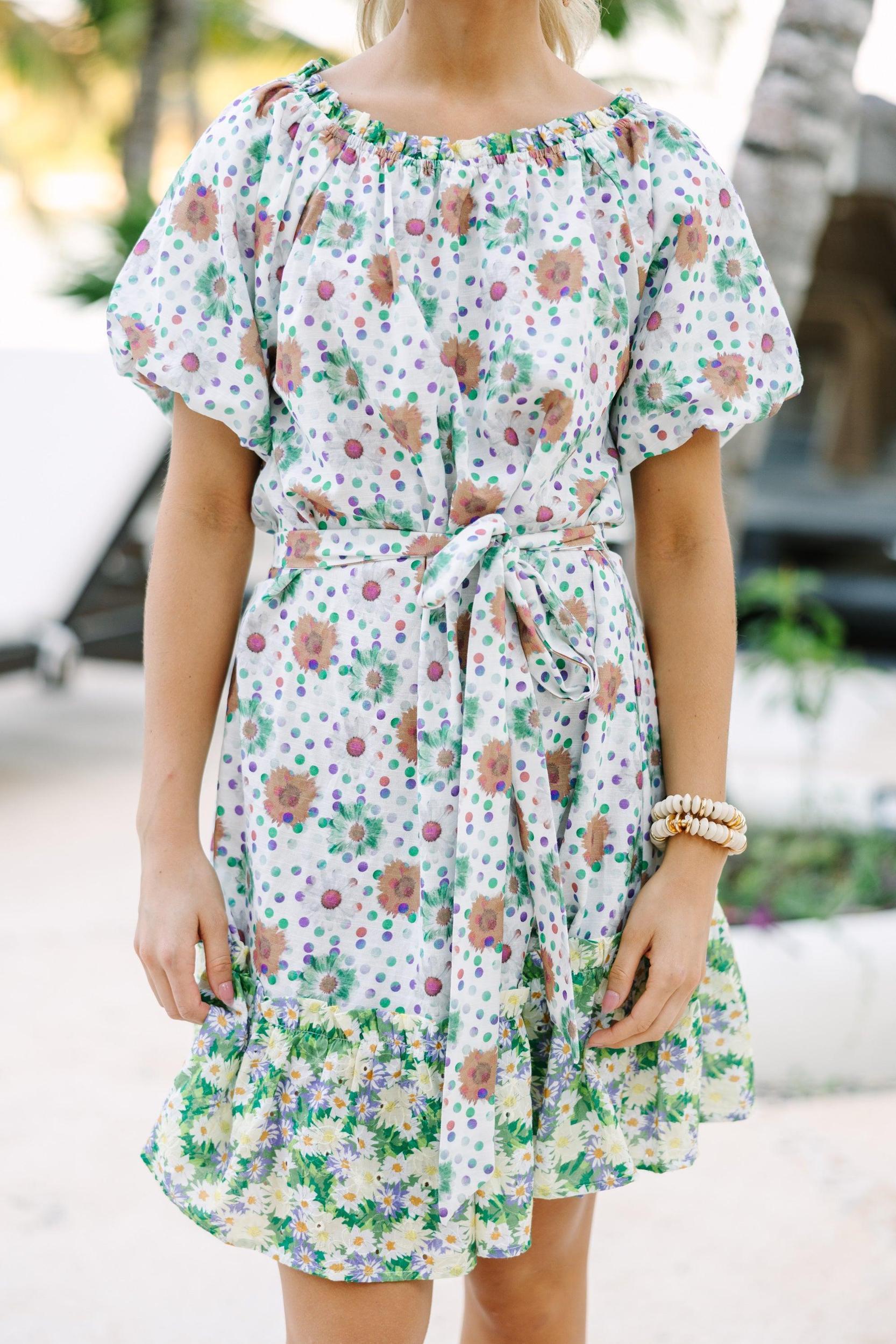 Let It Be White Floral Dress Female Product Image