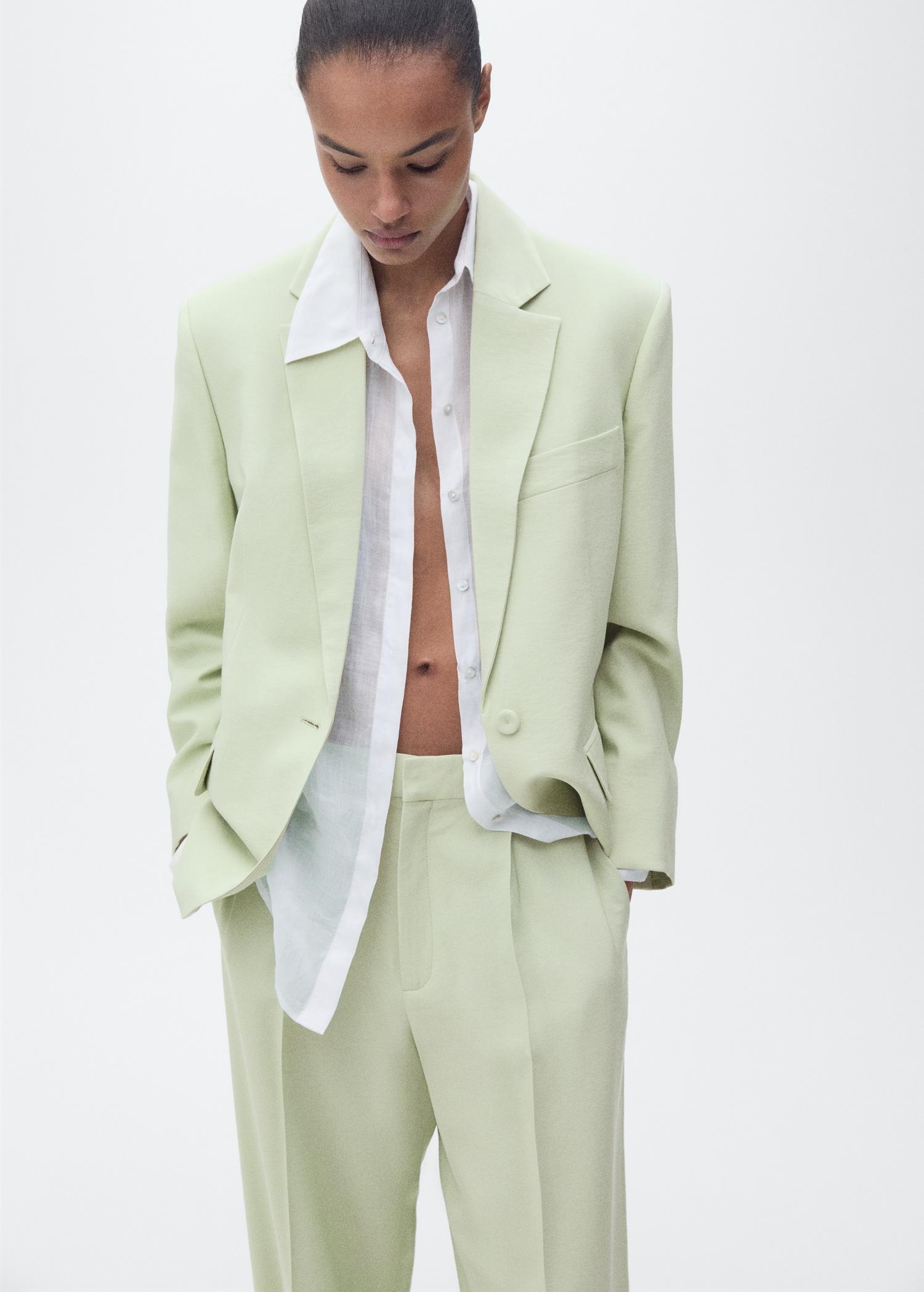 Straight-fit suit trousers - Women | MANGO USA Product Image