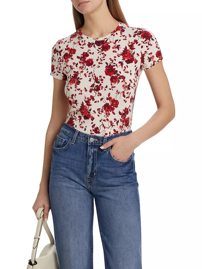 Ressi Rose Floral Knit T-Shirt Product Image