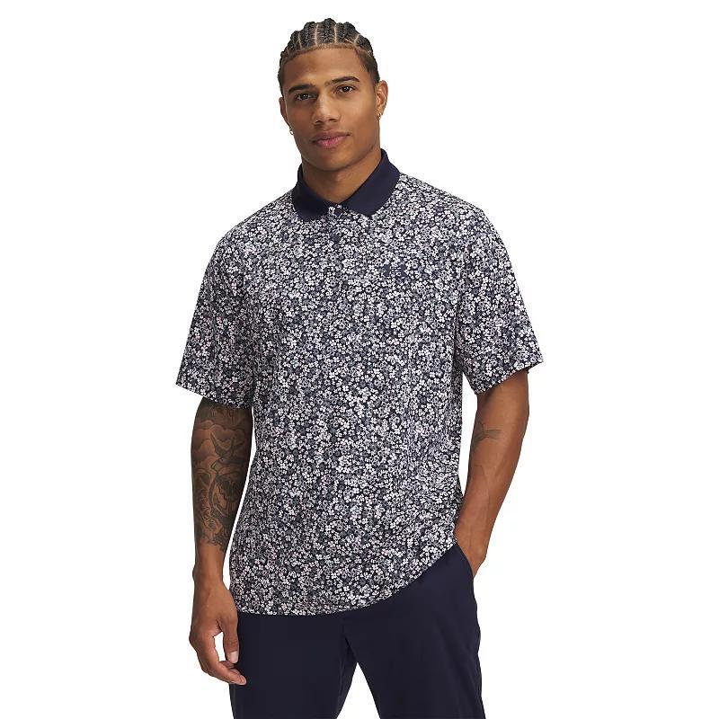 Men's Under Armour Matchplay Printed Polo, Size: Medium, Blue Down Pour Product Image