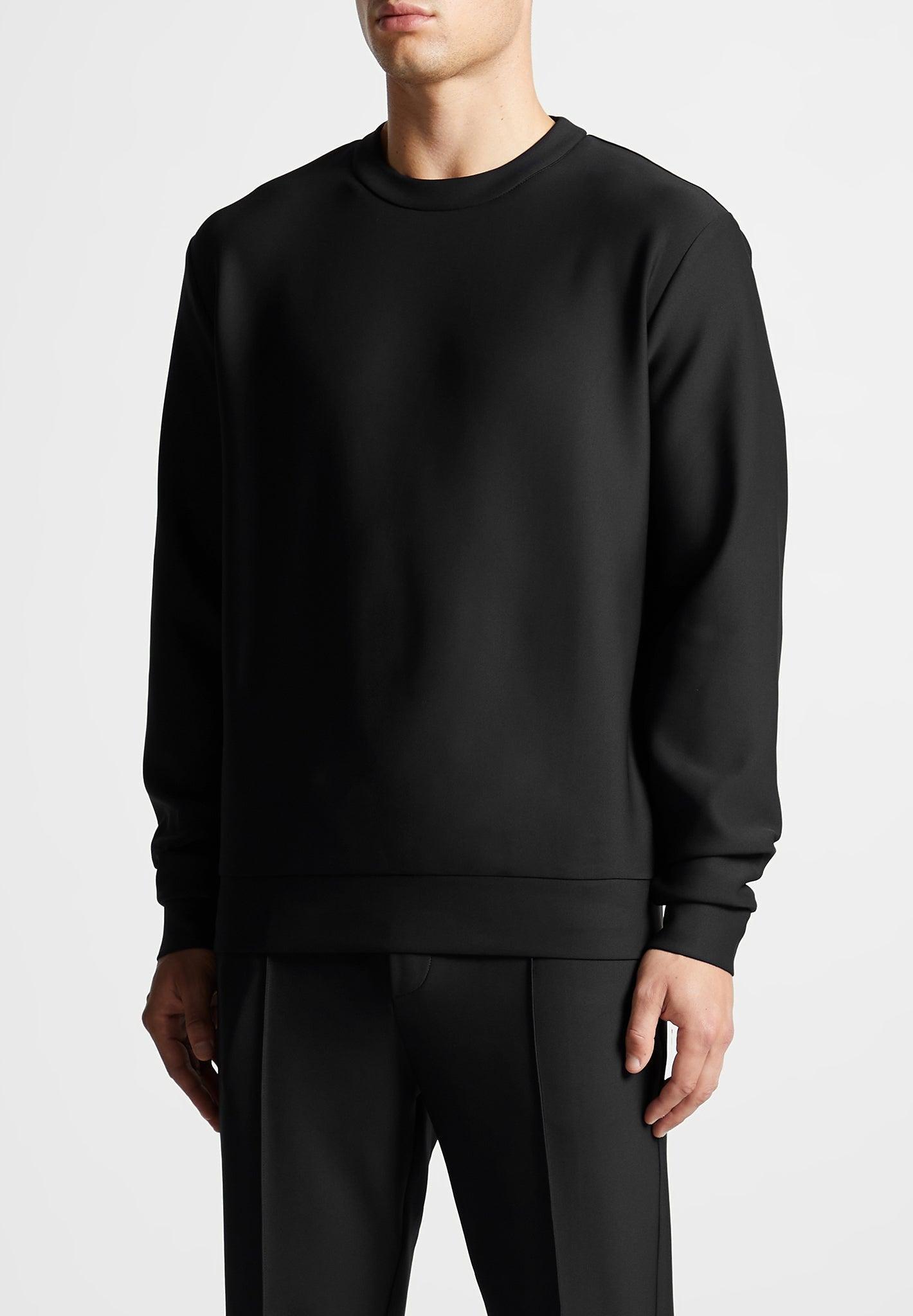 Éternel Neoprene Regular Fit Crew Neck Jumper - Black Male Product Image