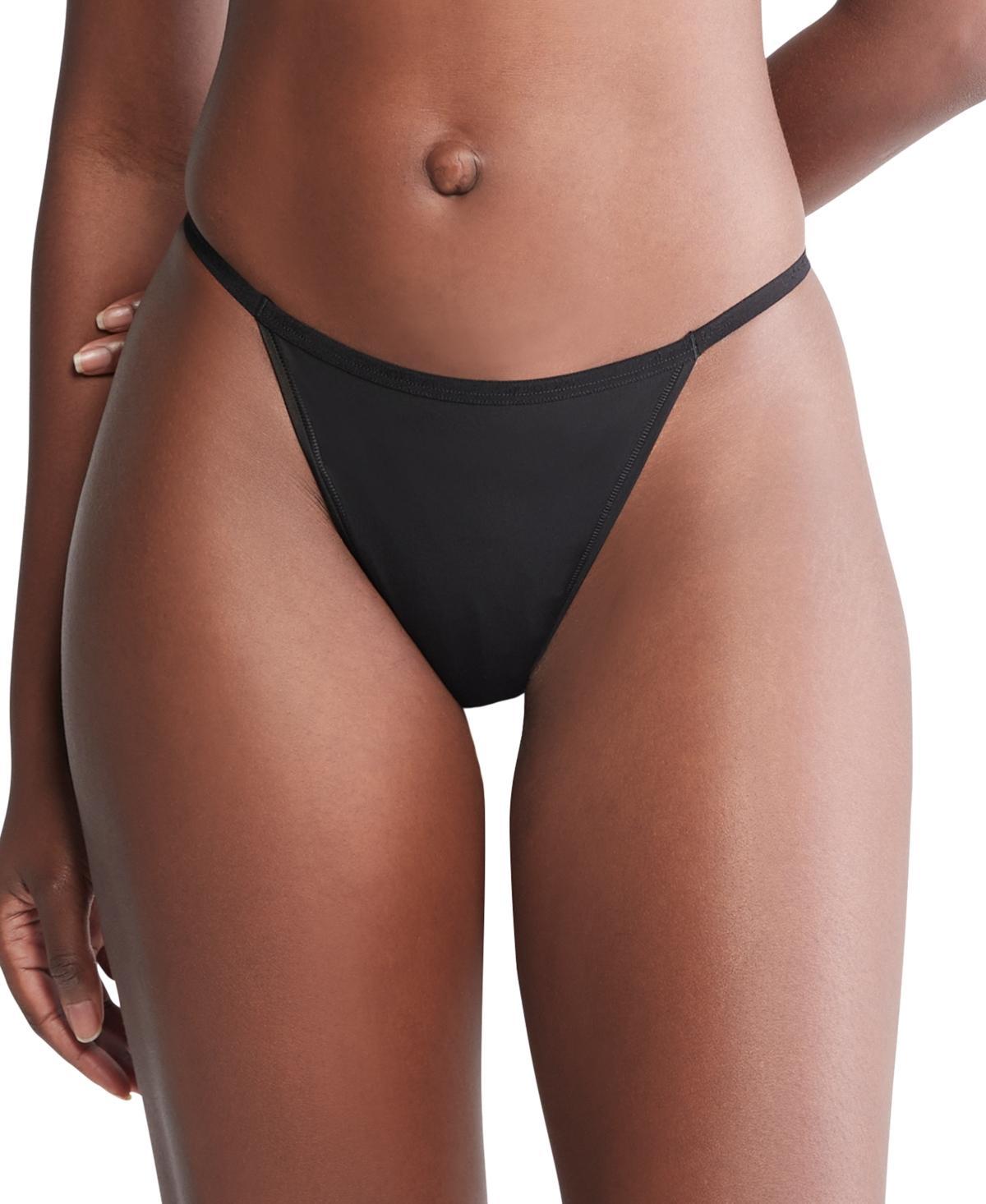 Calvin Klein Women's Ideal Micro String Bikini - Brown - L Product Image
