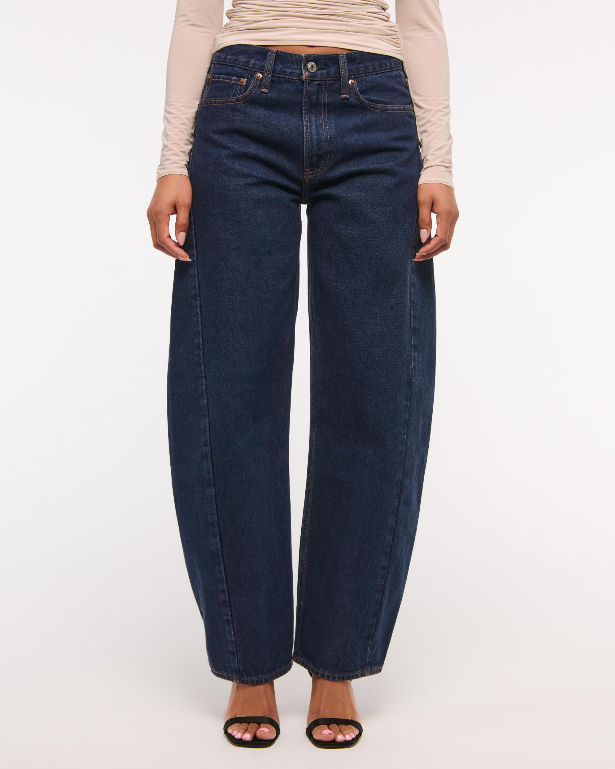 Mid Rise Barrel Jean Product Image