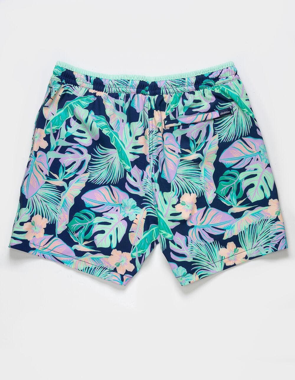 CHUBBIES Classic Mens 5.5'' Volley Shorts - GREEN COMBO Product Image