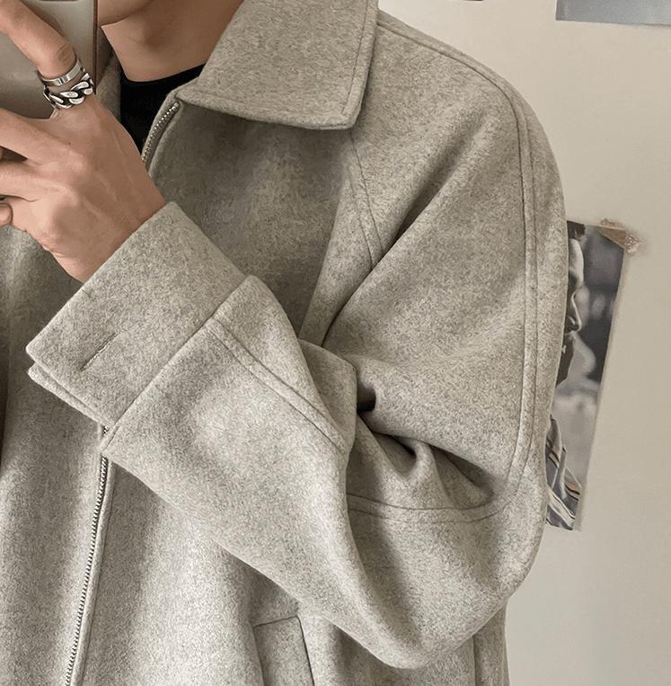 RT No. 3402 WOOLEN ZIP-UP COLLAR JK Product Image