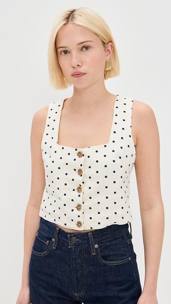 DL1961 Lizzie Cropped Linen Top | Shopbop Product Image