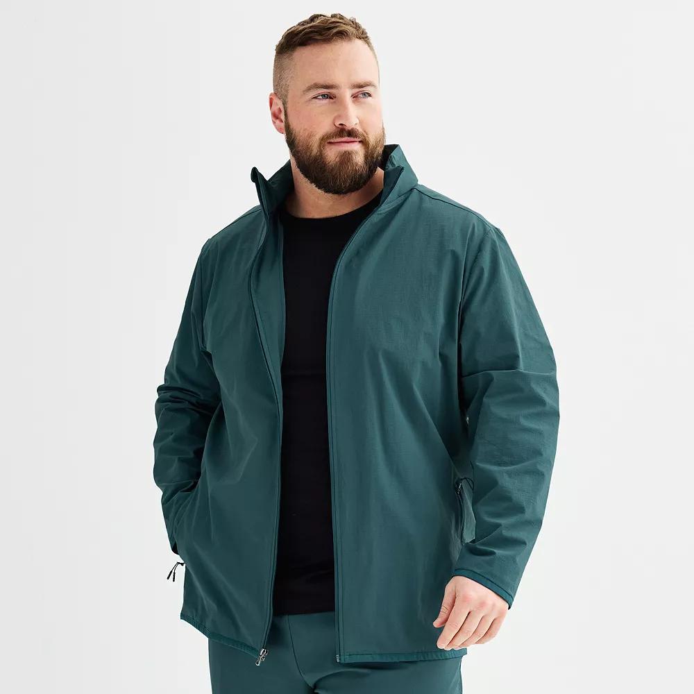 Big & Tall Tek Gear® Lightweight Full-Zip Jacket, Men's, Size: 2XB, Mineral Black Product Image