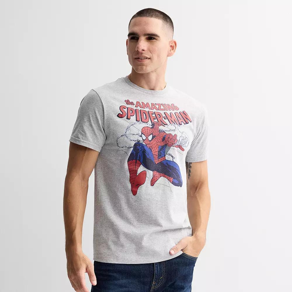 Men's Marvel The Amazing Spider-Man Retro Graphic Tee, Size: Medium, Grey Gray Product Image