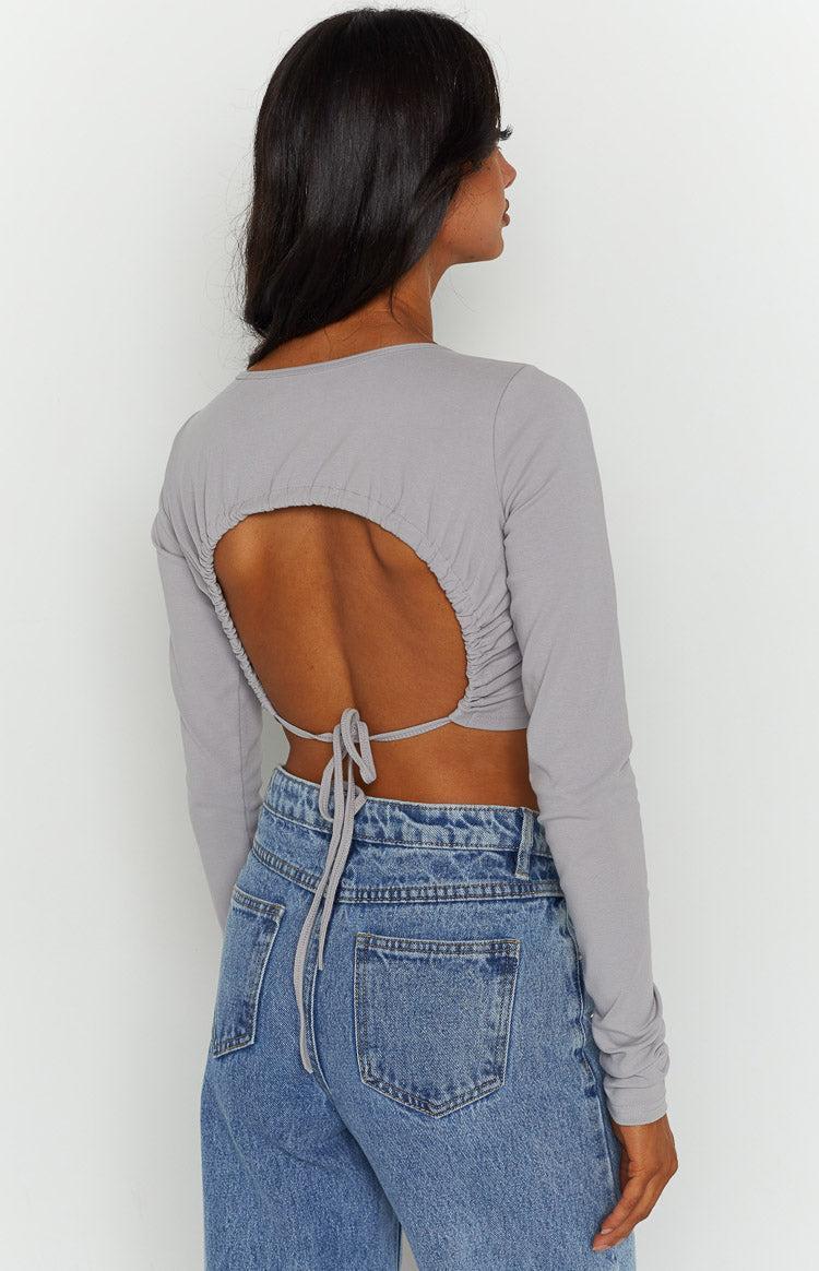 Milja Grey Open Back Top Product Image
