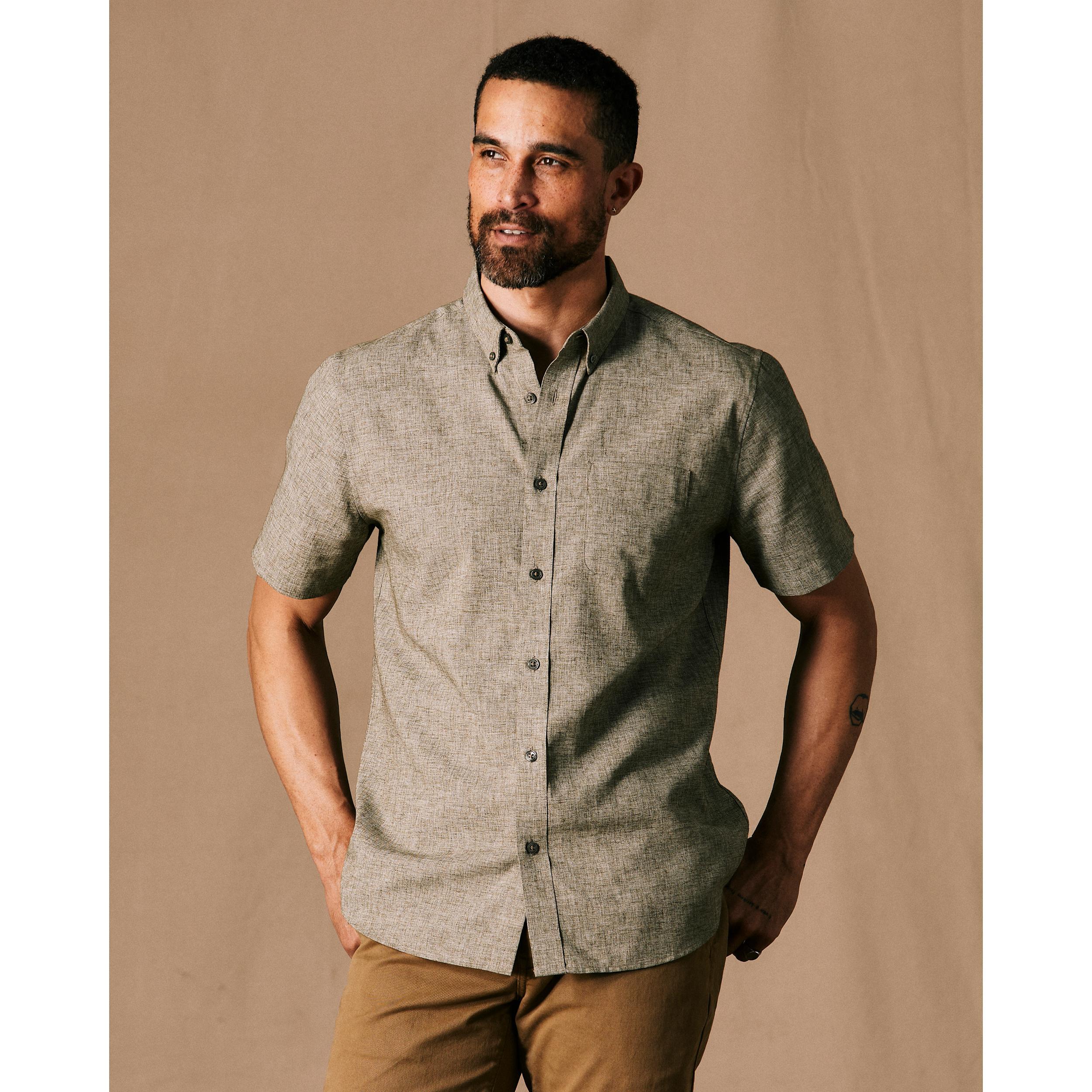 Wrinkle-Free Linen Short Sleeve Shirt Product Image
