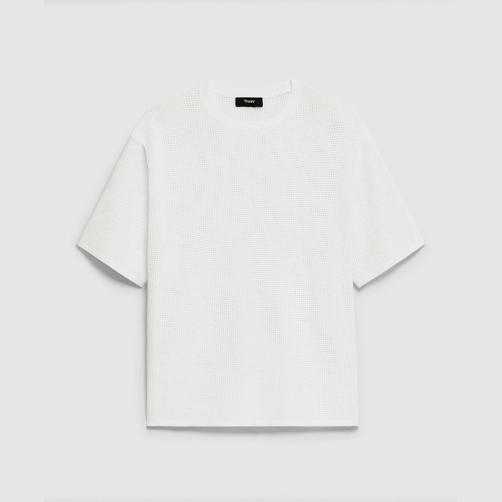Crepe Knit Pointelle Tee | Theory   Product Image