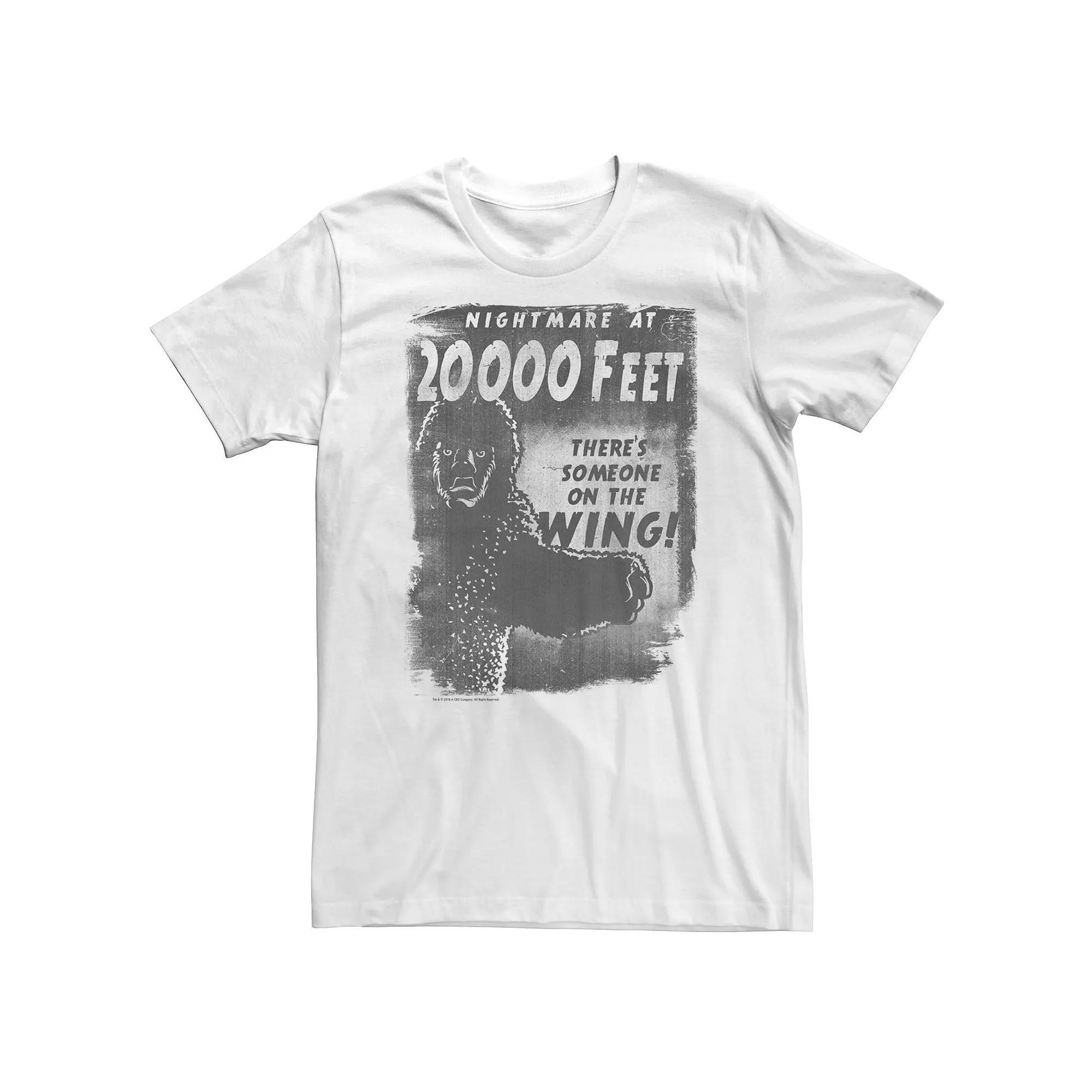 Big & Tall Twilight Zone There's Something On The Wing Tee, Men's, Size: 4XLT, White Product Image