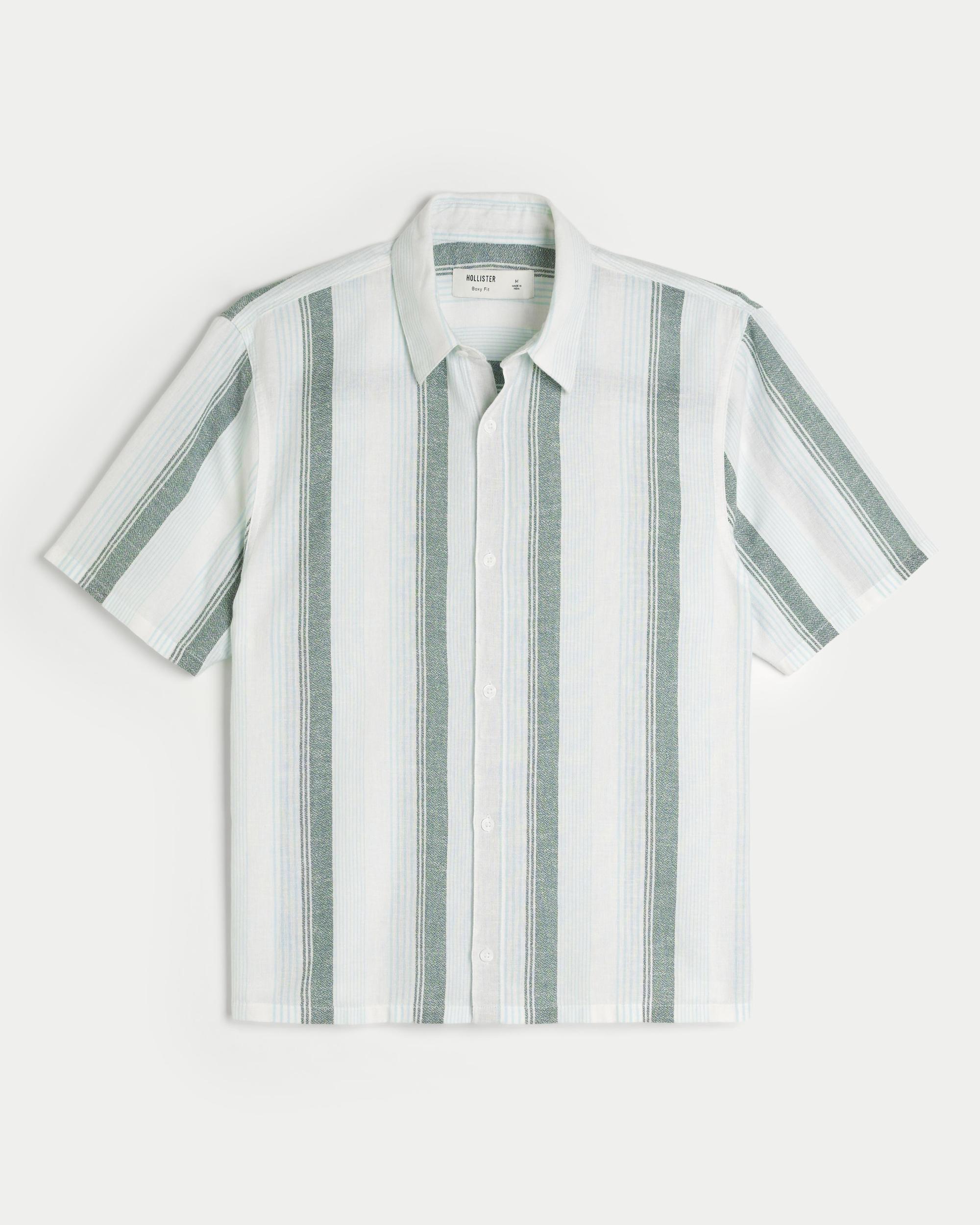 Boxy Short-Sleeve Pattern Shirt Product Image