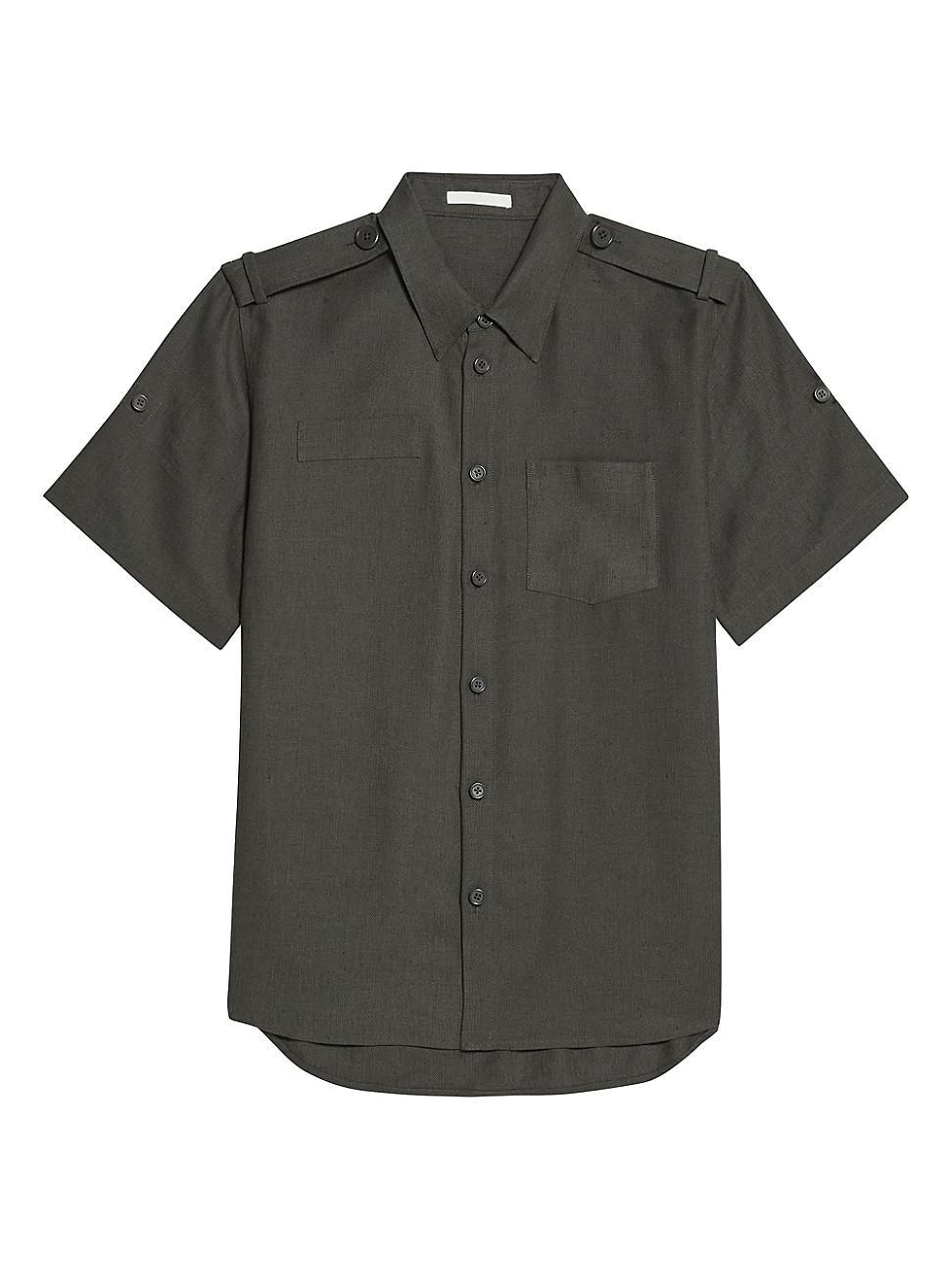 Mens Epaulette Short-Sleeve Shirt Product Image