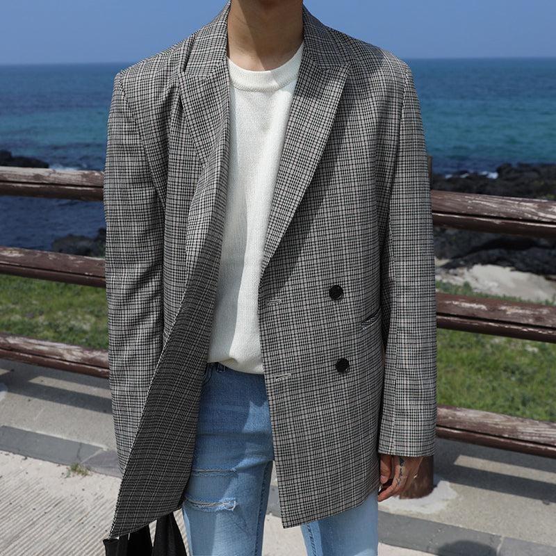 RT No. 3005 PLAID SUIT BLAZER JK Product Image